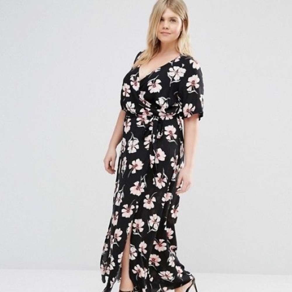 ASOS Curve Floral Wrap Sundress